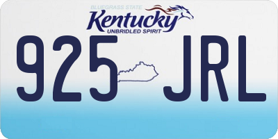 KY license plate 925JRL