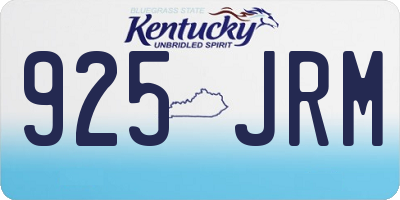 KY license plate 925JRM