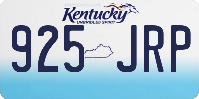 KY license plate 925JRP