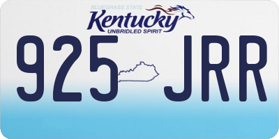KY license plate 925JRR