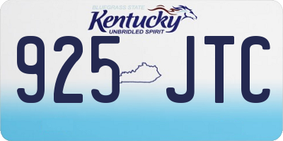 KY license plate 925JTC