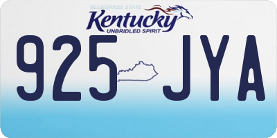 KY license plate 925JYA