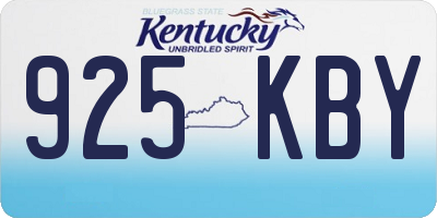 KY license plate 925KBY