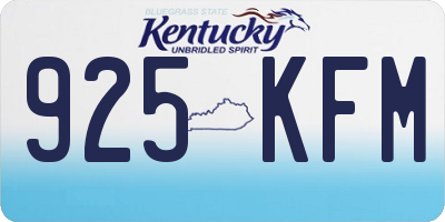 KY license plate 925KFM