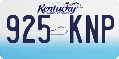 KY license plate 925KNP