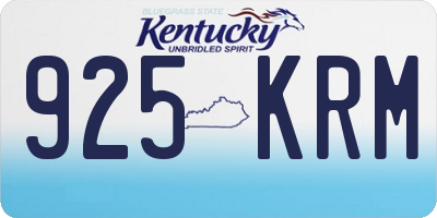 KY license plate 925KRM
