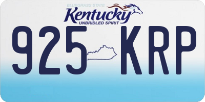 KY license plate 925KRP