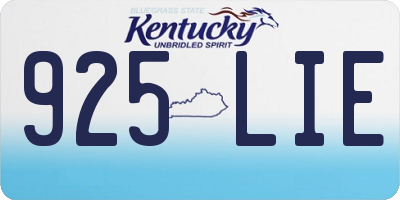 KY license plate 925LIE