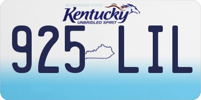 KY license plate 925LIL