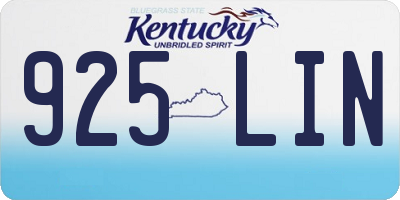 KY license plate 925LIN