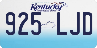 KY license plate 925LJD