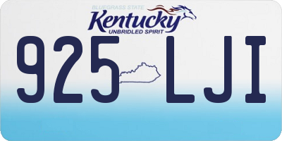 KY license plate 925LJI