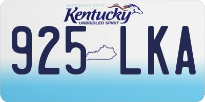 KY license plate 925LKA