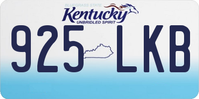 KY license plate 925LKB