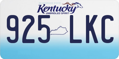 KY license plate 925LKC