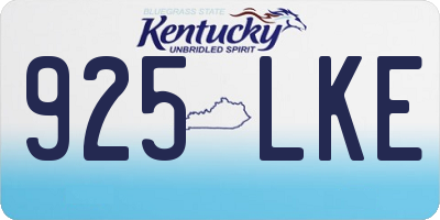 KY license plate 925LKE