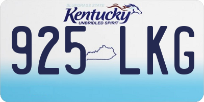KY license plate 925LKG
