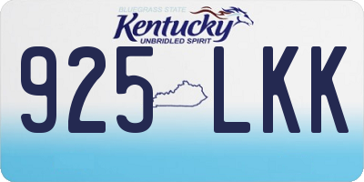 KY license plate 925LKK
