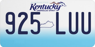 KY license plate 925LUU