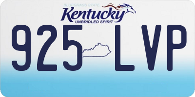 KY license plate 925LVP