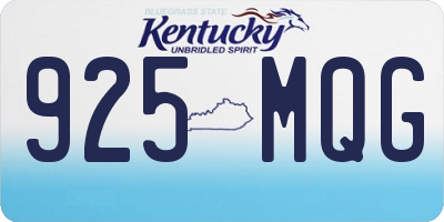 KY license plate 925MQG
