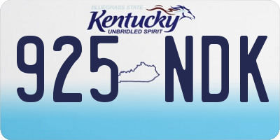 KY license plate 925NDK