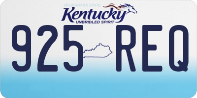 KY license plate 925REQ