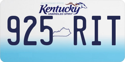 KY license plate 925RIT