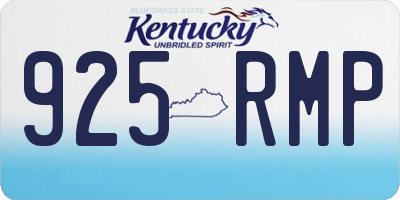 KY license plate 925RMP