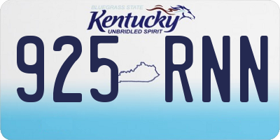 KY license plate 925RNN