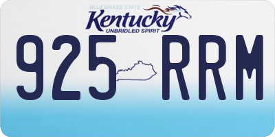 KY license plate 925RRM