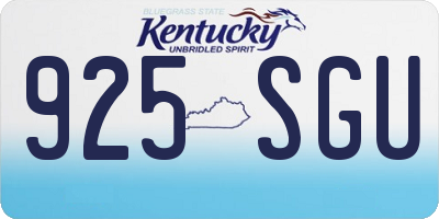 KY license plate 925SGU