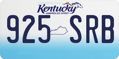 KY license plate 925SRB