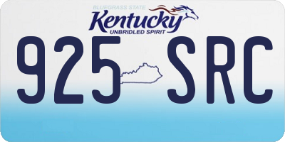 KY license plate 925SRC