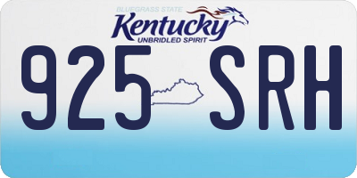 KY license plate 925SRH