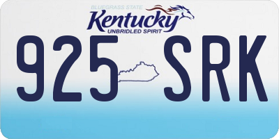 KY license plate 925SRK