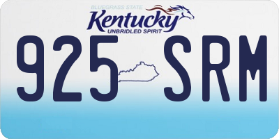 KY license plate 925SRM