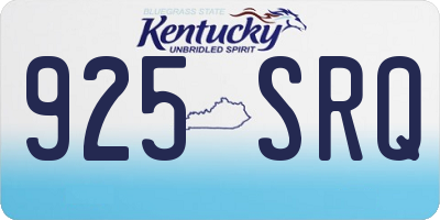 KY license plate 925SRQ