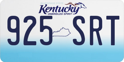 KY license plate 925SRT