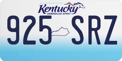 KY license plate 925SRZ