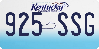 KY license plate 925SSG