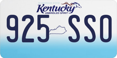 KY license plate 925SSO
