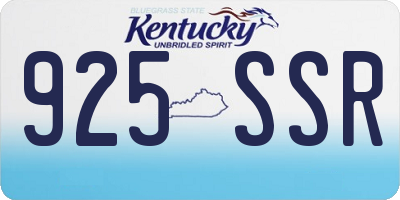 KY license plate 925SSR