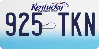 KY license plate 925TKN