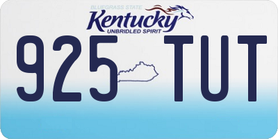 KY license plate 925TUT