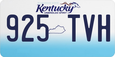 KY license plate 925TVH
