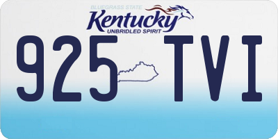 KY license plate 925TVI