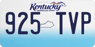 KY license plate 925TVP