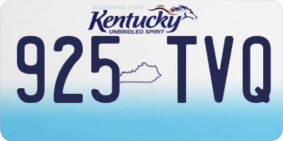 KY license plate 925TVQ