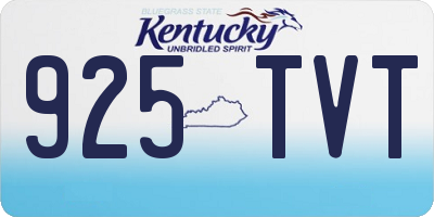 KY license plate 925TVT